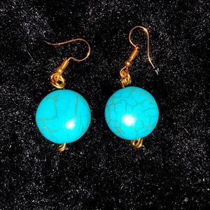 blue crystal earrings